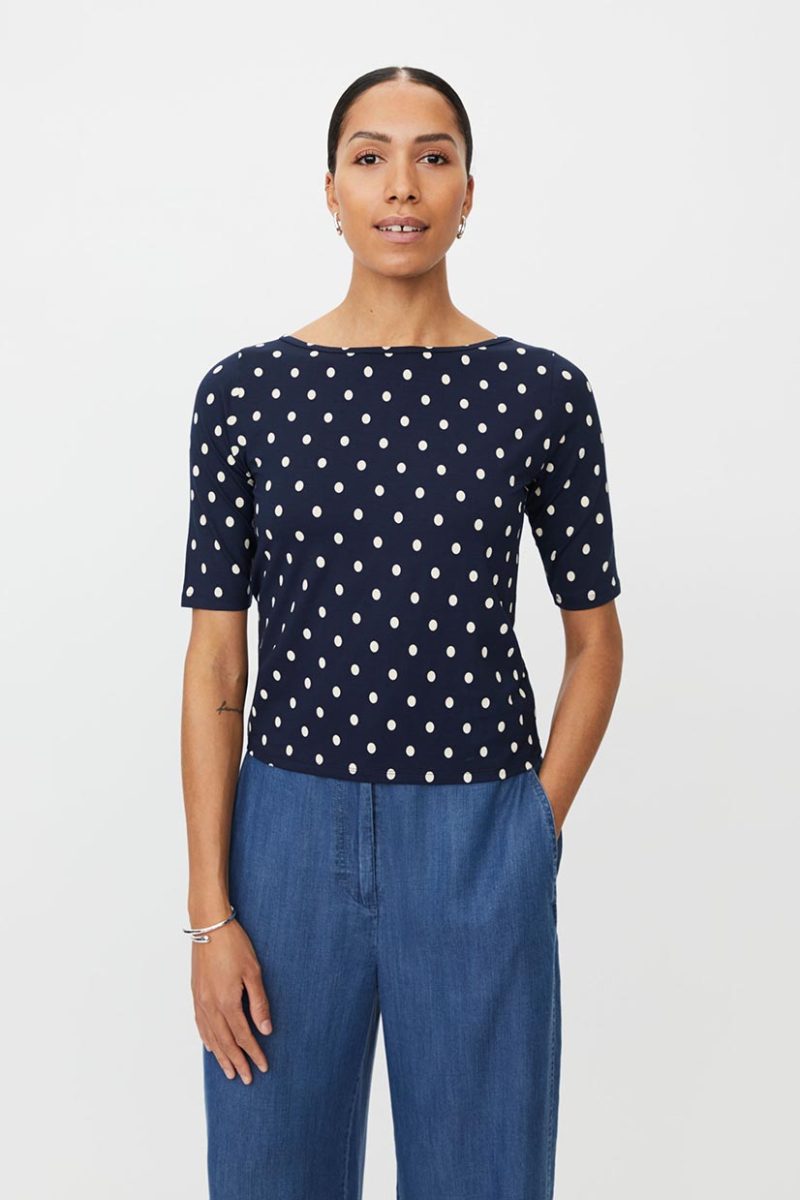 MaBAVESSA Topp i viskos, Navy Blazer